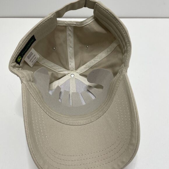 John Deere Adjustable Cap Hat Embroidered Tan Brown Farmer Country Outdoor OS - Picture 5 of 7